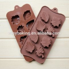 Weiche Silikon-Süßigkeiten-Accessoires, schöne Schokoladenform in Blätterform