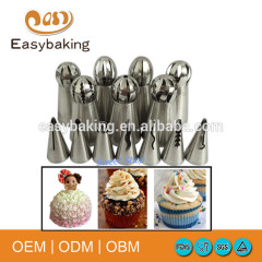 Blumen-Cupcake-Edelstahl-Russische Tüllen für Fondant-Zuckerglasur-Rohre, Kuchendekorationswerkzeuge
