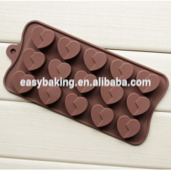 Silicone heart shape candle mold