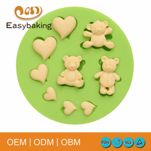 Hot sale bear shaed soap molds silicone