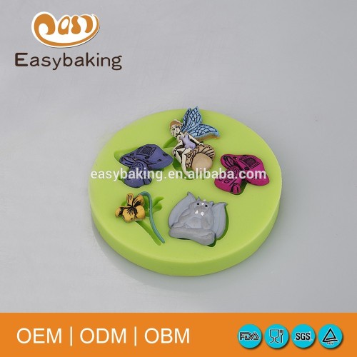 Funny Type Dragonfly Angel Mushroom Flower Muffin Silicone Cup Cake Molds