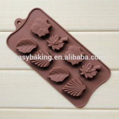 Weiche Silikon-Süßigkeiten-Accessoires, schöne Schokoladenform in Blätterform