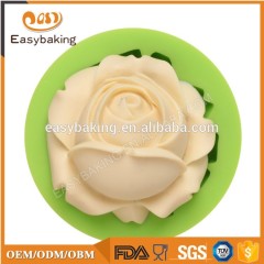 Rose-shaped candle fondant chocolate cake silicone mold