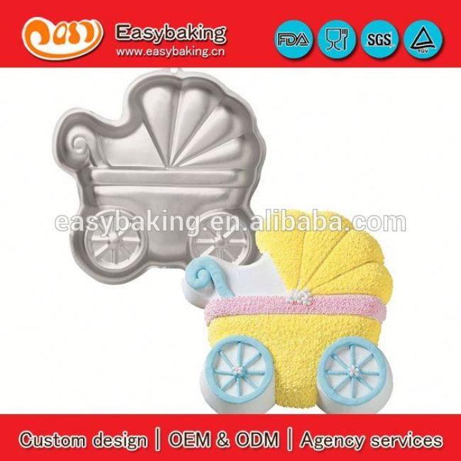 Custom Baby Buggy Aluminum Mold Cookie Cutter Metal Cake Pan For Cake Decorating