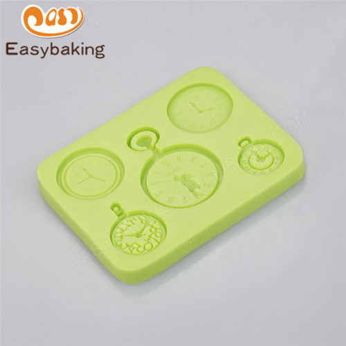Classical watch decorated fondant cake chocolate silicone mold