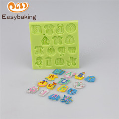 Durable Baby Accessories Silicone Fondant Mold For Cake Decorating