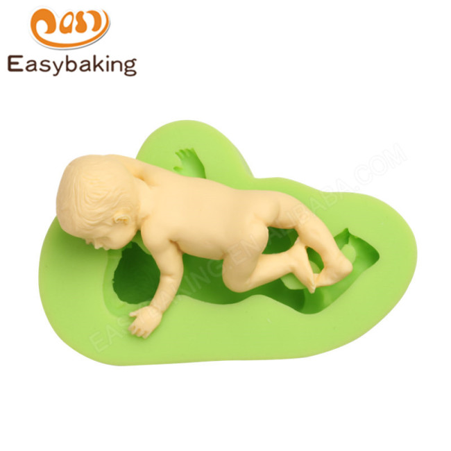 3D Crawling Baby Mini Silikonform für Fondant