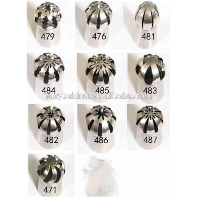 Food Grade Multi Designs Ball Shape Cake Decorating Sphere Piping Tips