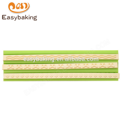 New design cheap 160*43*8 different silicone molds for cake decorating