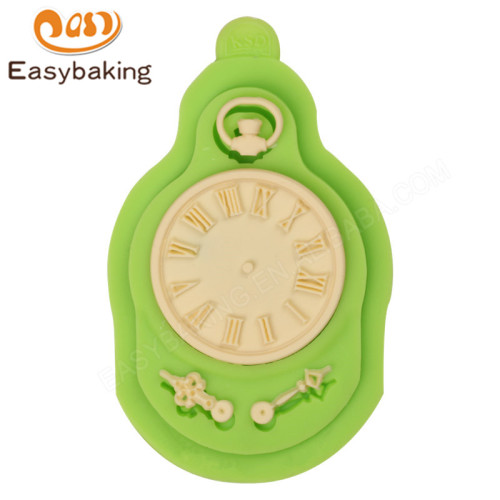 Hot Sell Steampunk Clock Watch Cupcake Decor Silicone Mold