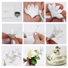 3 teile/satz 3D Tuberose Blume Kuchenform Edelstahl Nachtkerze Blütenblätter Ausstecher