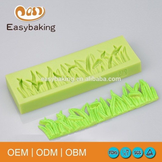 Latest Sugar Craft Grass Seamless Splicing Silicone Mold For Cake Side Decoration