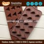 Hot selling custom 15 Cavities pyramid shape silicone chocolate molds,ice cube tray