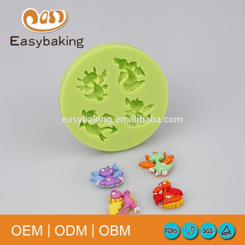 Diy Polymer Clay Cake Dinosaurs Silicone Molds