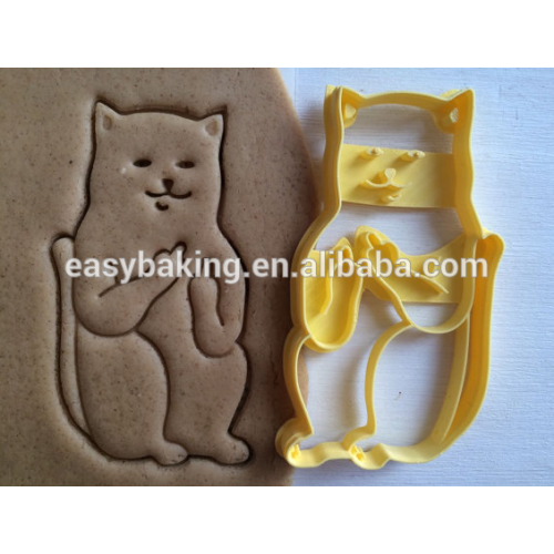 Plastic Cookie Cutter Cat with middle finger sceptical cookiecutter cookies custom shape custom size custom