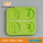 Queen Of Egypt Rabbit God 4 Cavities Coin Shape Silicone Mold