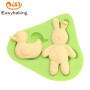 Rabbit Duck Animal Silicone Fondant Mould for Cake Decorating