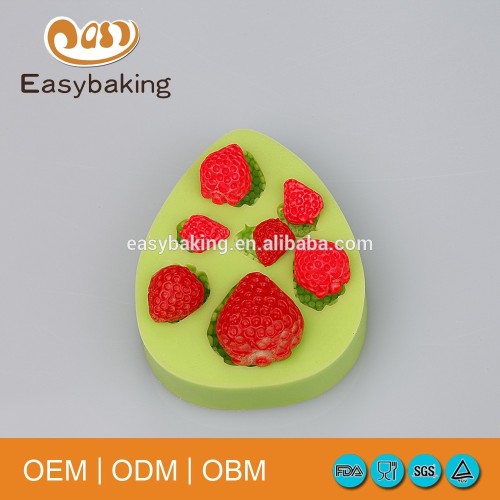 Hot Sale Item Strawberry Cupcake Decorate Baking Silicone Fondant Molds