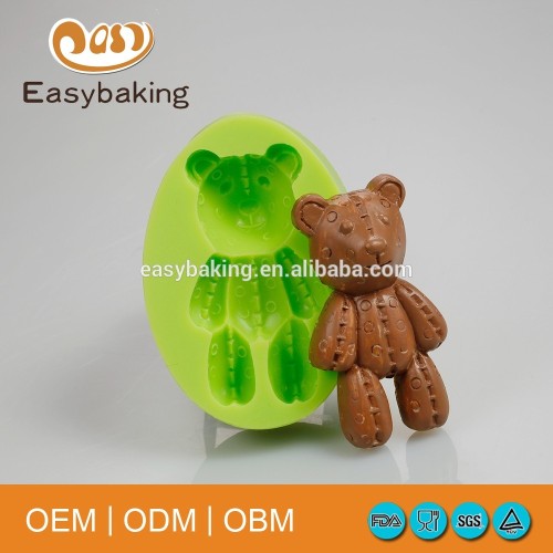 Food grade cute bear shaped soap making silicone molds