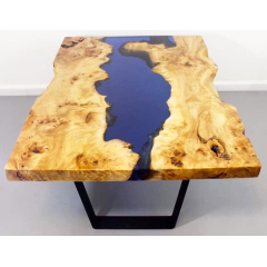 Top Glass Epoxy Resin Wood Table And Coffee Table