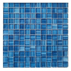 blue swimming pool tile glass mosaic