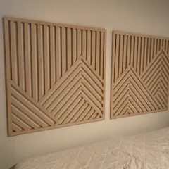 Interior and exterior house design wooden wall decor minimalist design 3D wood wall panel