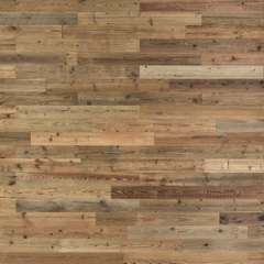 Rustic brown natural wood planks tile panels DIY reclaimed wood wall decoration