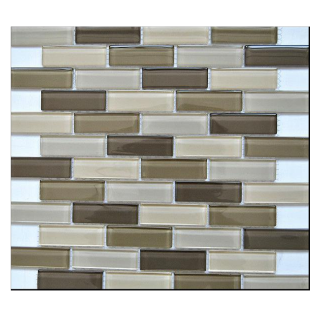 Wholesale Crystal Linear Glass Mosaic Tile Brick Mosaic Wall Tile Kitchen backplash Brick Glass Mosaic KY-ZR2013451
