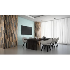 Sale products interior and exterior house design tiles wood 3d striped wooden wall panel