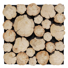 White blossom stump wood wallboard 3d solid wooden panel mosaic wall tile