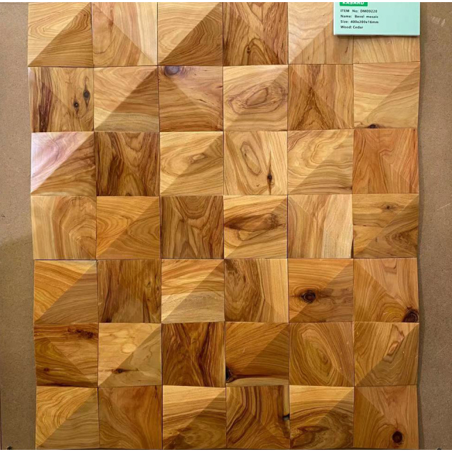 Wallpaper cedar original wooden material peel and stick wood wall panel new design