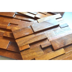 Wall decoration coverings solidwood cladding wooden mosaic handmade tiles wood wall panels