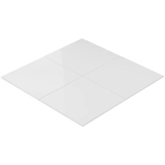 Latest design square white high gloss eco-friendly SPC vinyl SPC mosaic peel and stick panels