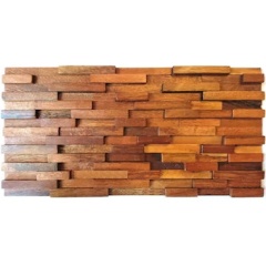 Wall decoration coverings solidwood cladding wooden mosaic handmade tiles wood wall panels
