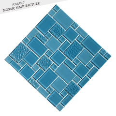 Green non-slip glass mosaic tiles swimming pool