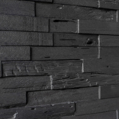 High quality wallpaper wooden grain paneling customize plain black wood wall panel curved 3d