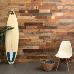 Interior decorative wood geometric wall panels sticky installation wooden panel office