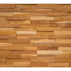 Restaurant decorative wooden paneling brown self-adhesive wood stick wall panel