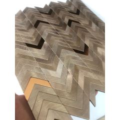 Beveled Abbatre 3D background Solid Aluminum Composite Arrow Pattern Metal Mosaic Wall Tiles