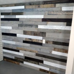 3D background natural wall panels gray and brown wood wall panel