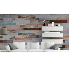 Colorful Solid Wood Wall Panel Peel and Stick Panel Wood Wall Cladding interior wood wall paneling
