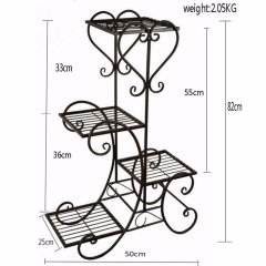 Newest Amazon Hot Sale Stainless Steel Wedding Home Decoration Display 3 Tier Wire Iron Plant Flower Pot Stand
