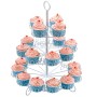 3 tier foldable wedding decorative wire metal folding fancy mini candy wholesales cup cake cupcake stand for holding rack
