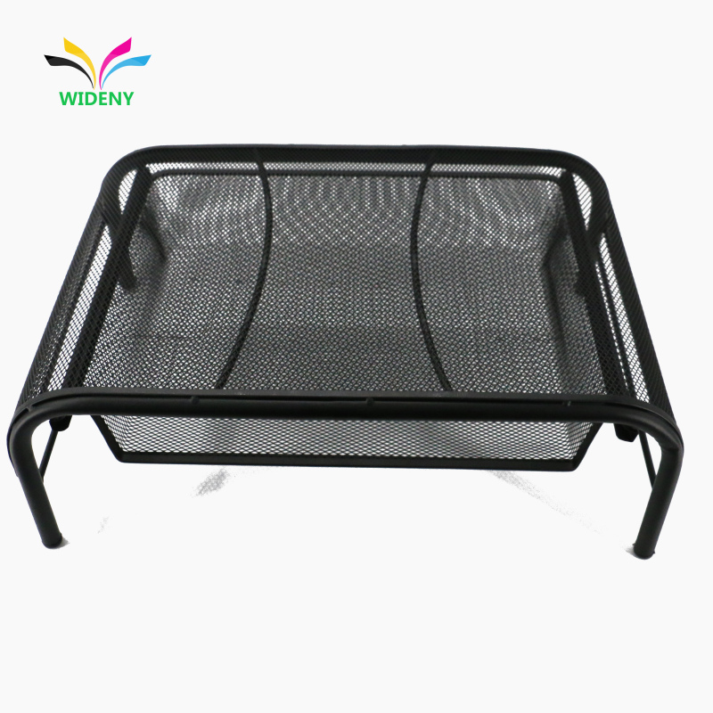 Home Office Black Metal Iron Mesh Heat Dissipation Adjustable Vertical Laptop Stand whit Drawer