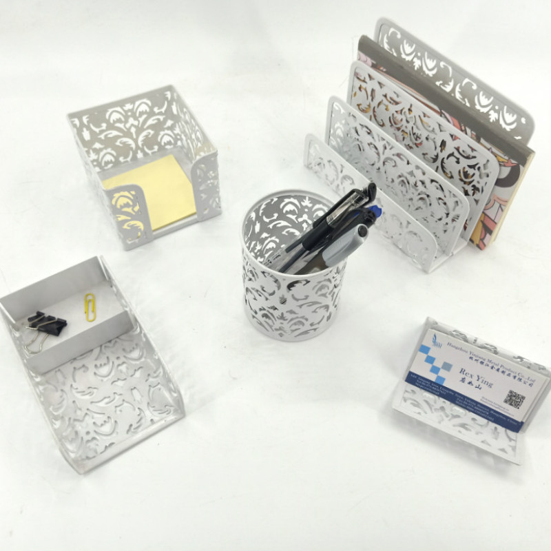 Desk Organizer Memo Tray Pen Cup Modern office table accessories set