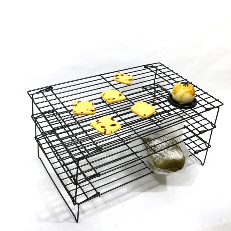 Commercial Quality  Cookies Cakes Breads Stackable holder Stainless Steel Wire Cooling Rack for Baking