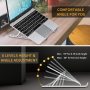 Home Office Multi-functional Ergonomic Aluminium Desktop Adjustable Portable Folding Light Laptop Stand for Bed Phone Holder