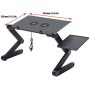 Wideny Desktop Desk  Aluminium  Portable Foldable Adjustable laptop table for Bed and Sofa at home office  with cooling fans