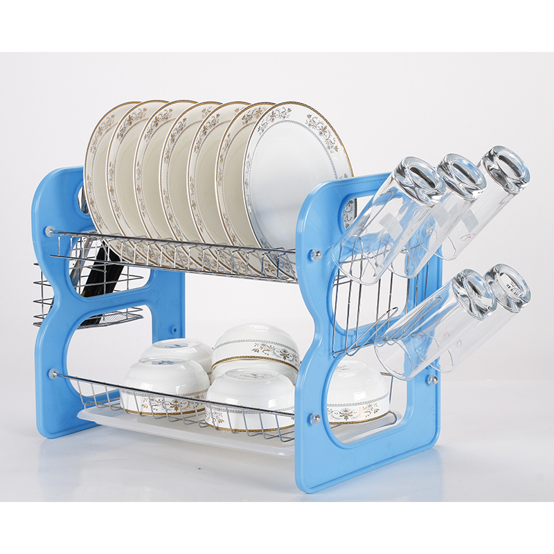 Kitchen Useful Plastic Storage Organizer Plate Collapsible Folding Rolling Dish Drainer Rack Cabinet