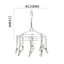 Hot Sale Removable Metal Drying Racks Round Shape Stainless Steel Saving Cloth Hanger with 8 Clip